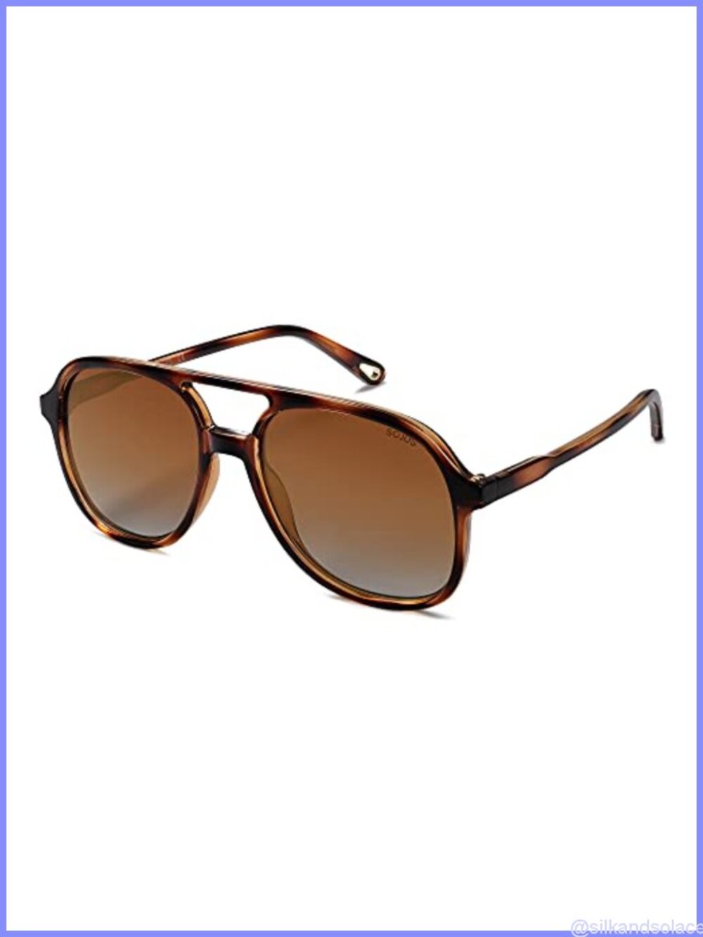 Retro Polarized Aviator Sunglasses UV400 TAC Lens Full Frame Unisex